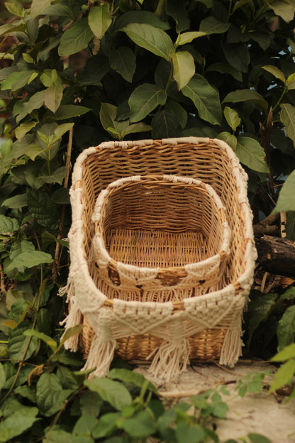 Smaller basquet with macrame JATS