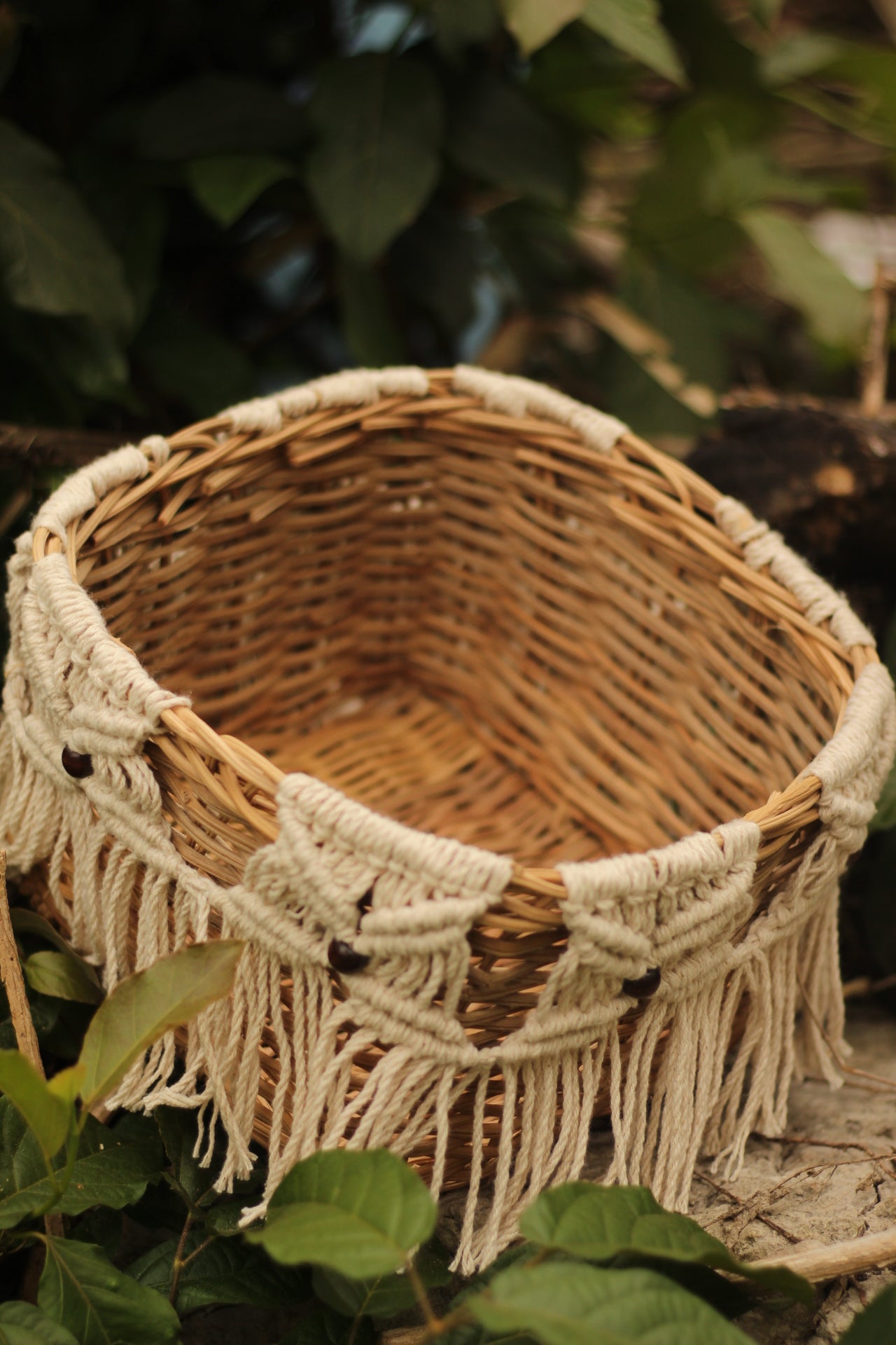 Smaller basquet with macrame JATS