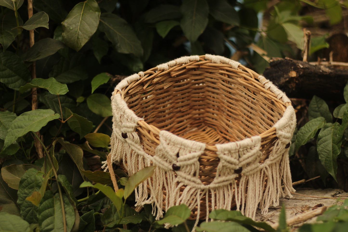 Smaller basquet with macrame JATS